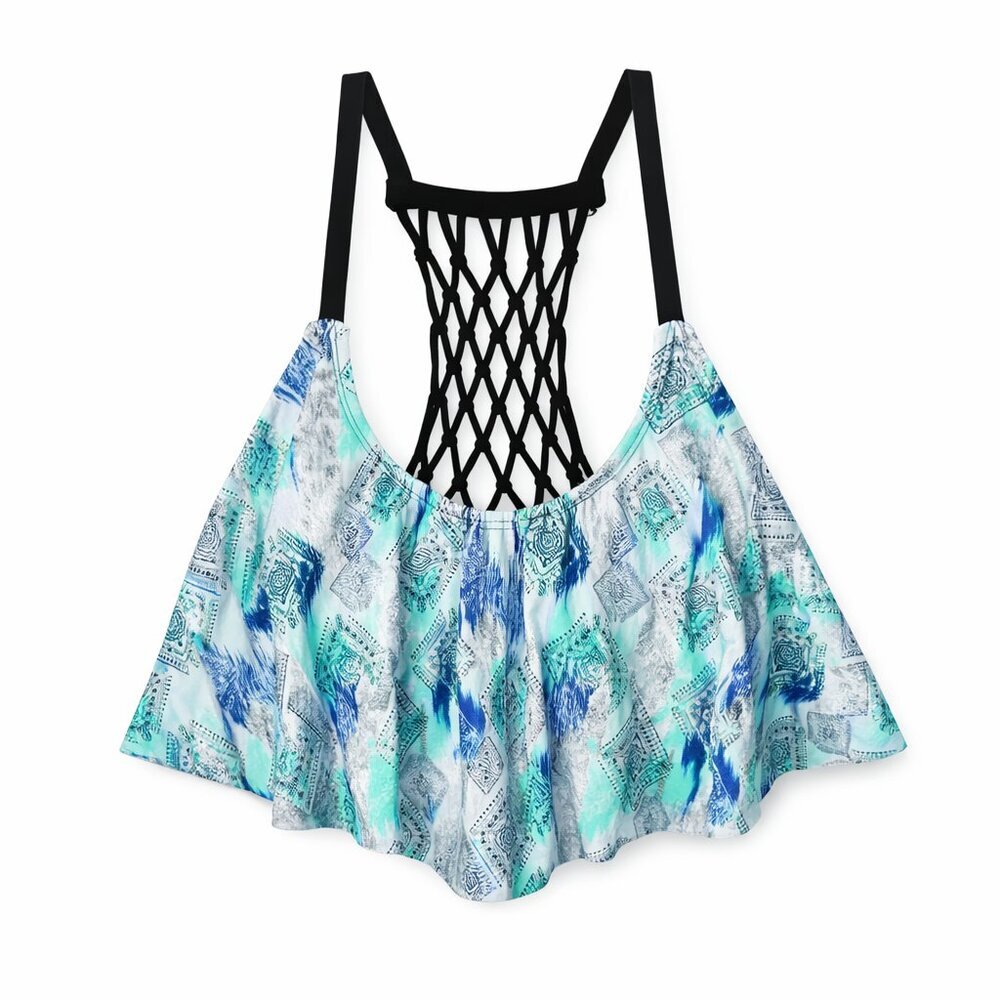 NWT BOUTIQUE+  Multicolor Bralette Swimsuit Top 2X